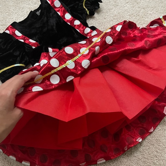 Child Red Polka Dot Minnie Mouse Costume Dress - Disney - S (4-6) - Picture 5 of 5